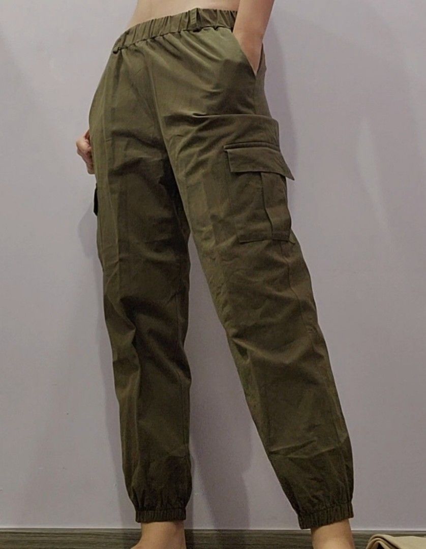 dark green cargo pants, Women's Fashion, Bottoms, Other Bottoms on