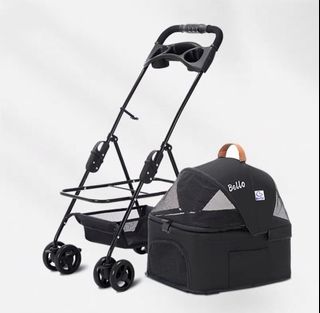 Detachable Pet Stroller Comfort Car Friendly Pet Pram