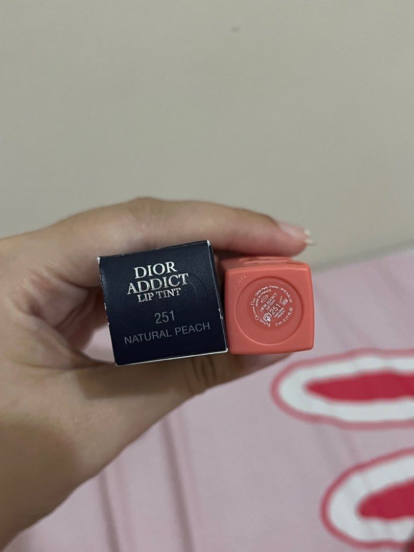 DIOR ADDICT LIP TINT NEW FORMULA 251 NATURAL PEACH, Health & Beauty