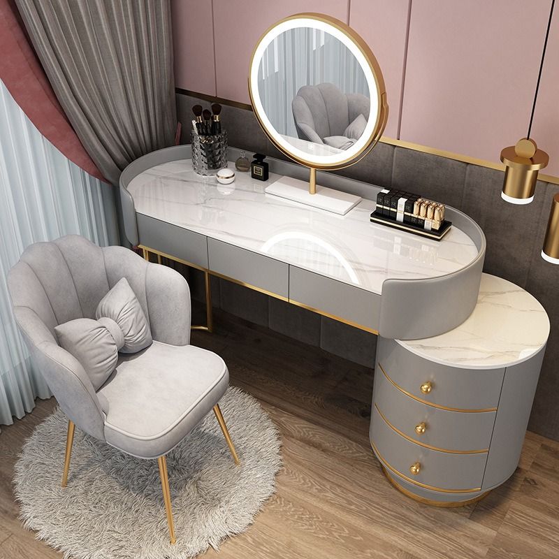 Dressing Table With Side Table&LED Mirror, Furniture & Home Living ...