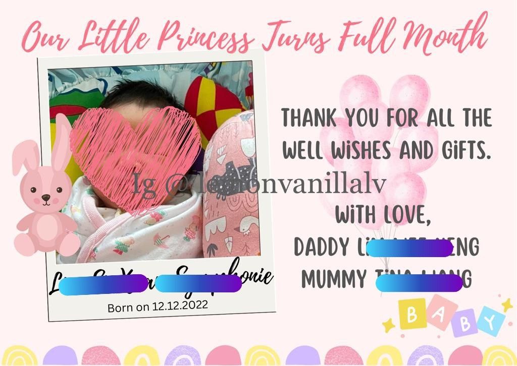 Ecard graphic design baby announcement card full month card, Hobbies