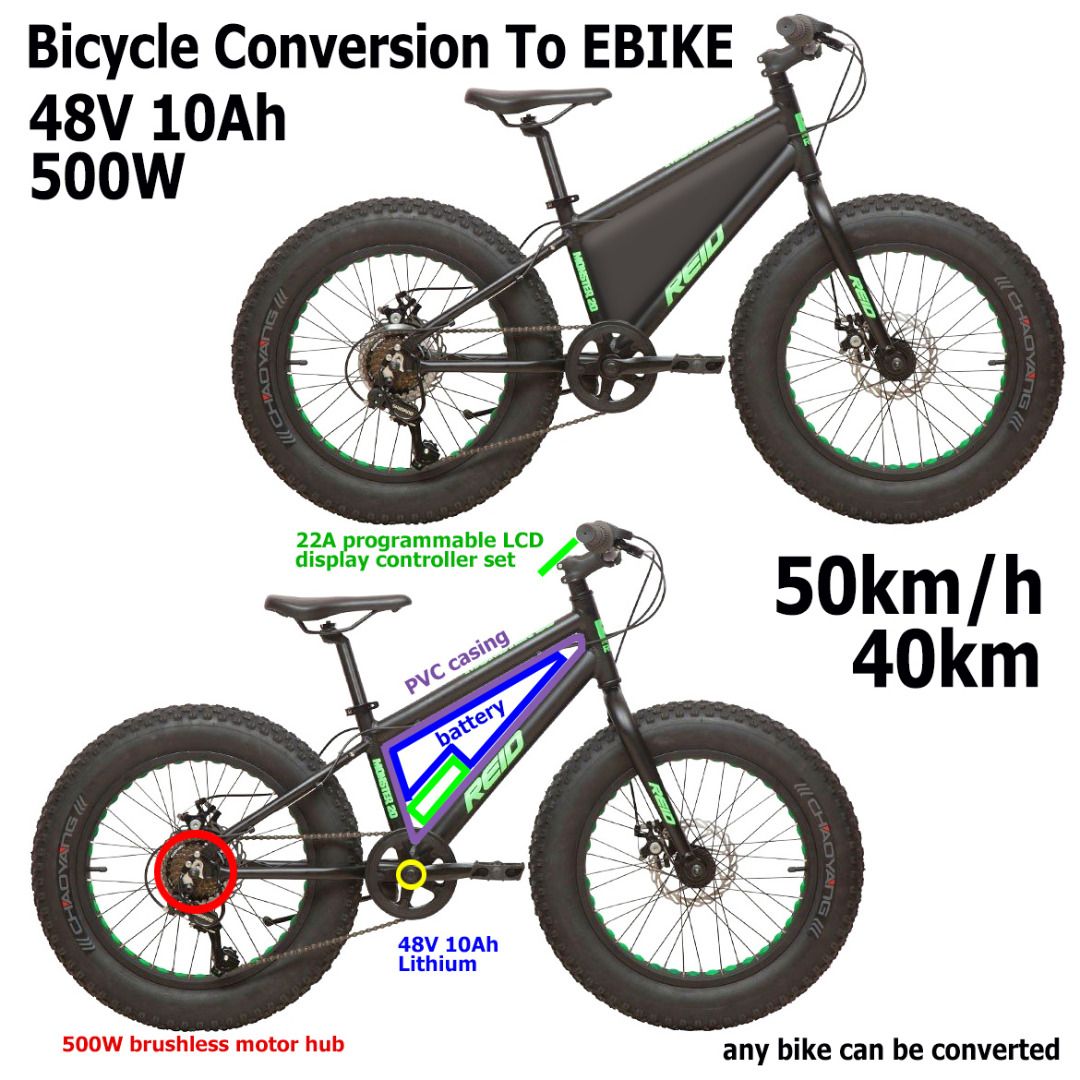Fatbike Bicycle Ebike Conversion Electric Bike Scooter Sports