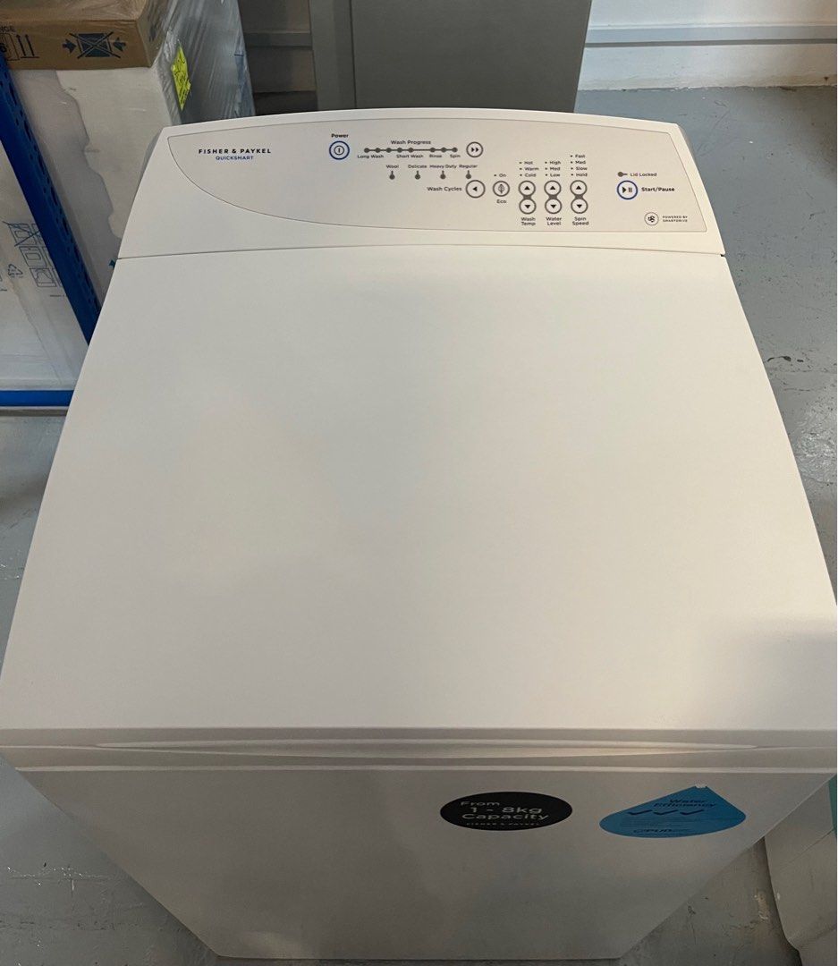FISHER & PAYKEL TOP LOAD WASHING MACHINE (8KG) (WHITE) WA8056MW1