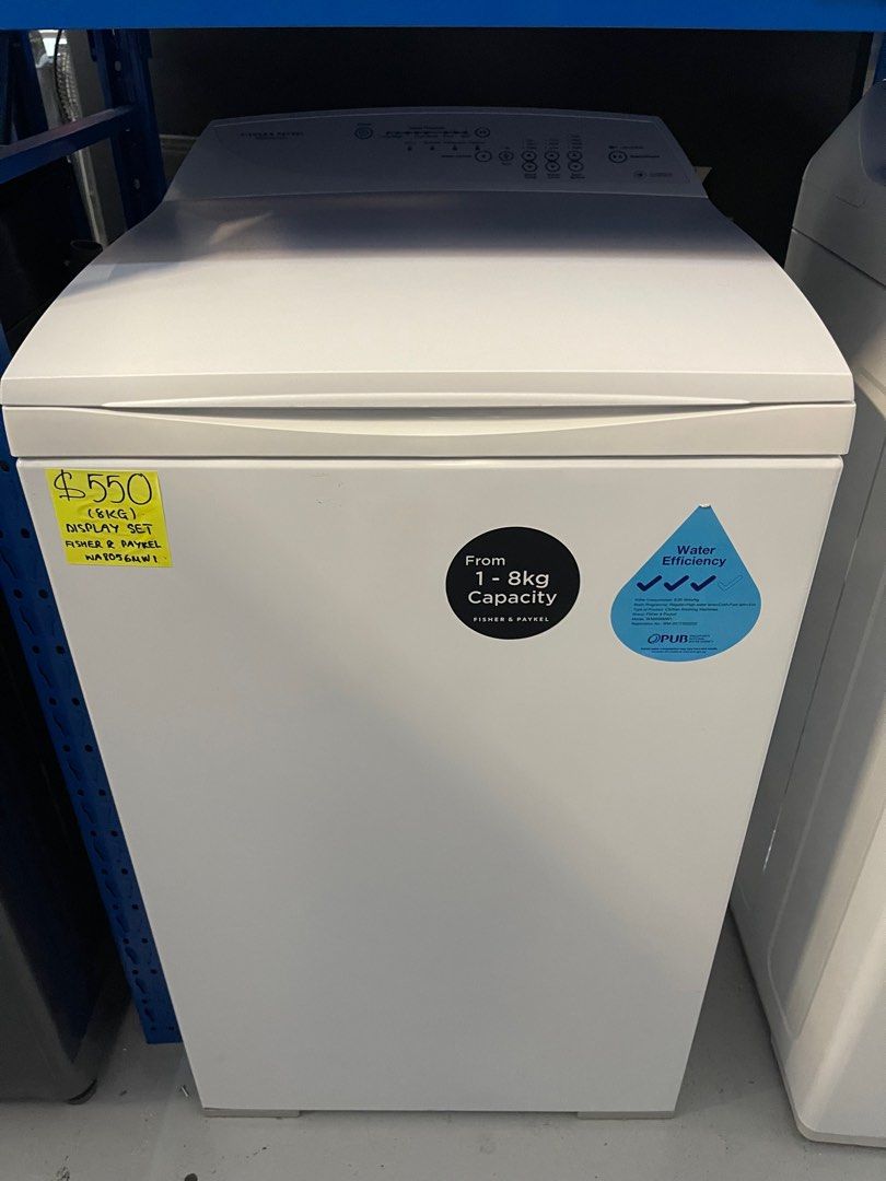 FISHER & PAYKEL TOP LOAD WASHING MACHINE (8KG) (WHITE) WA8056MW1
