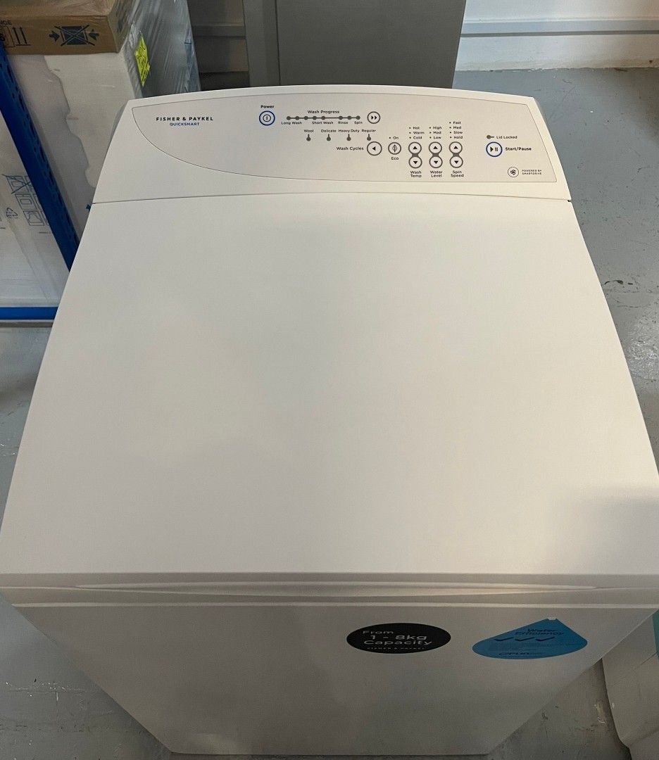 FISHER & PAYKEL TOP LOAD WASHING MACHINE (8KG) (WHITE) WA8056MW1