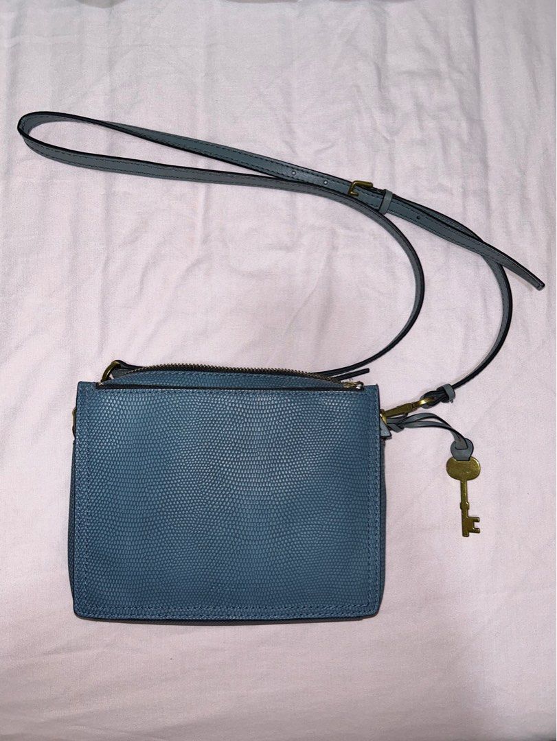 Fossil Campbell Crossbody blue sling bag