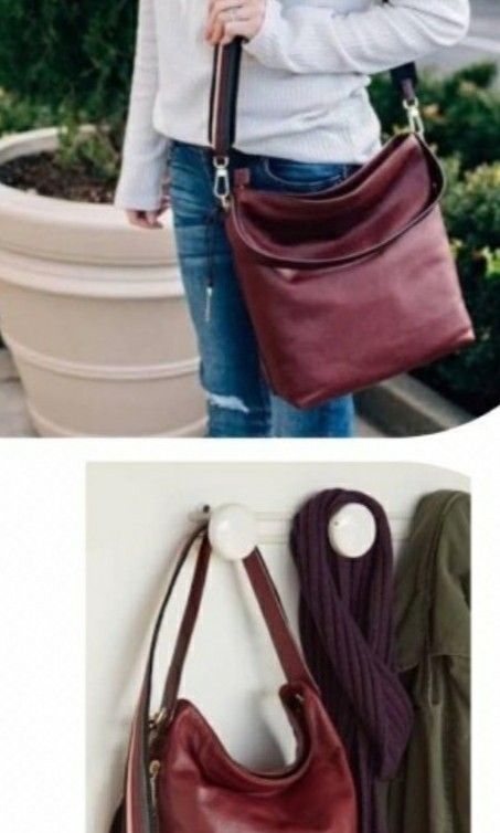 Fossil maya hobo small in cabernet Women s Fashion Bags