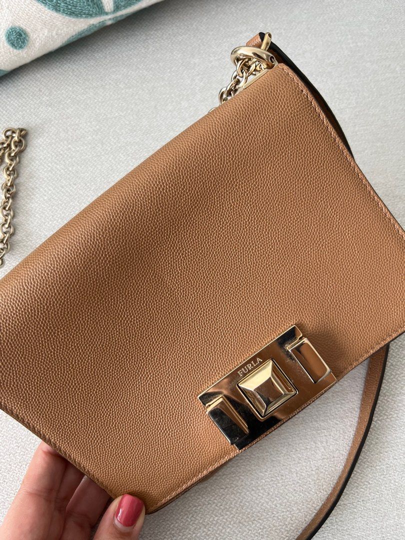 Furla tan deals bag