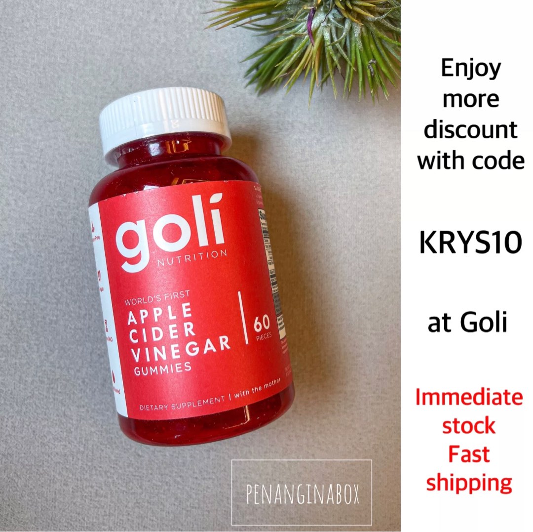 Goli Nutrition 60pc Apple Cider Vinegar Gummies ACV Vitamin Dietary