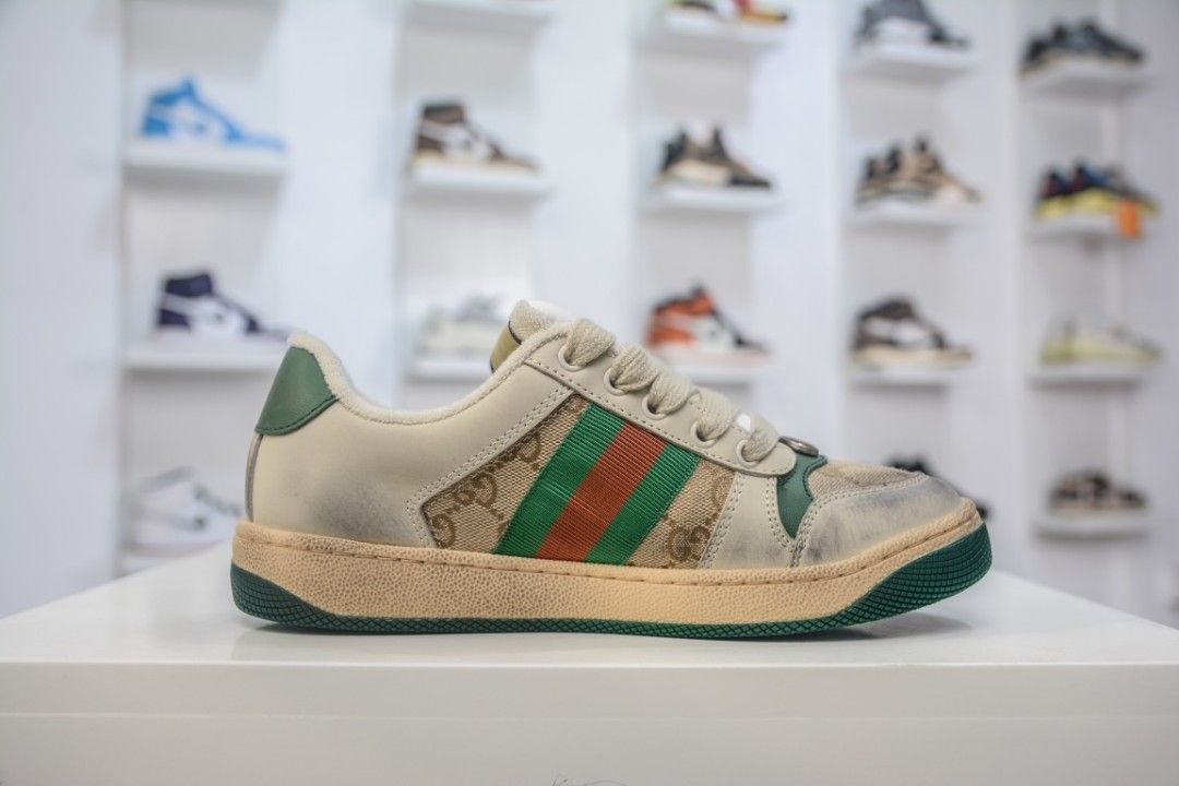 Gucci distressed leather on sale sneaker