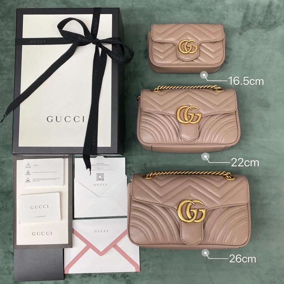 GUCCI MARMONT DUSTY PINK 22CM, Luxury, Bags & Wallets on Carousell