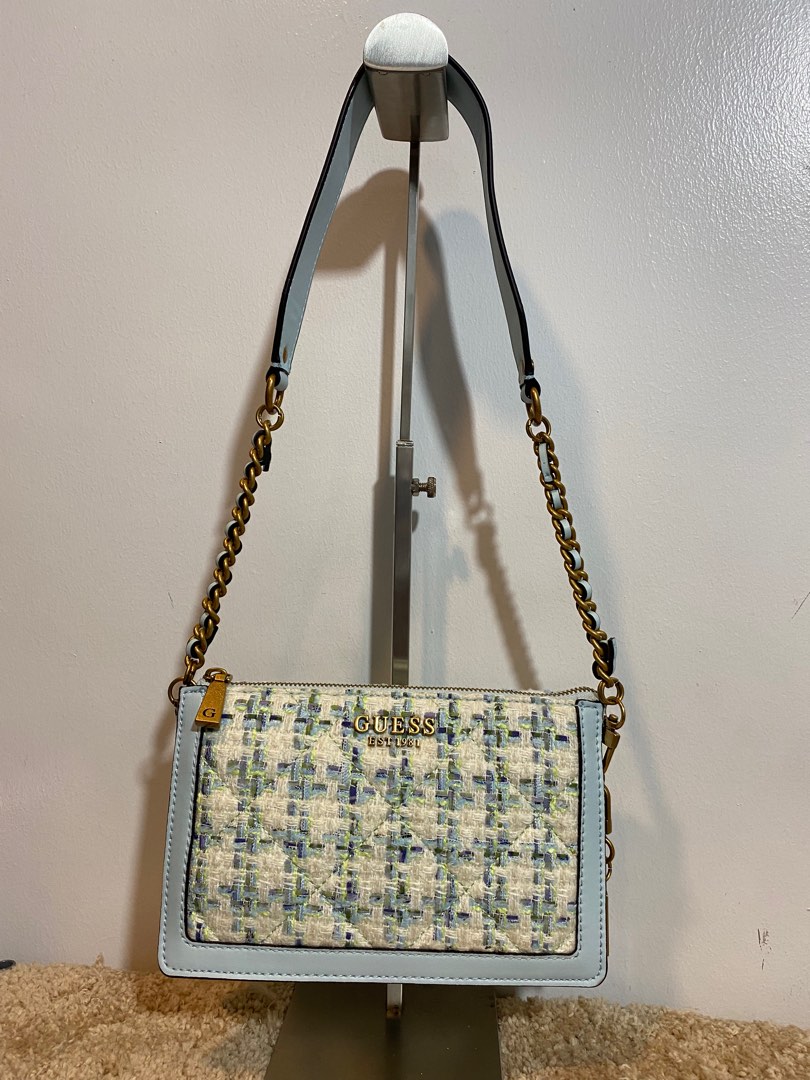 GUESS TWEED SHOULDER BAG (RETAIL), Women's Fashion, Bags & Wallets