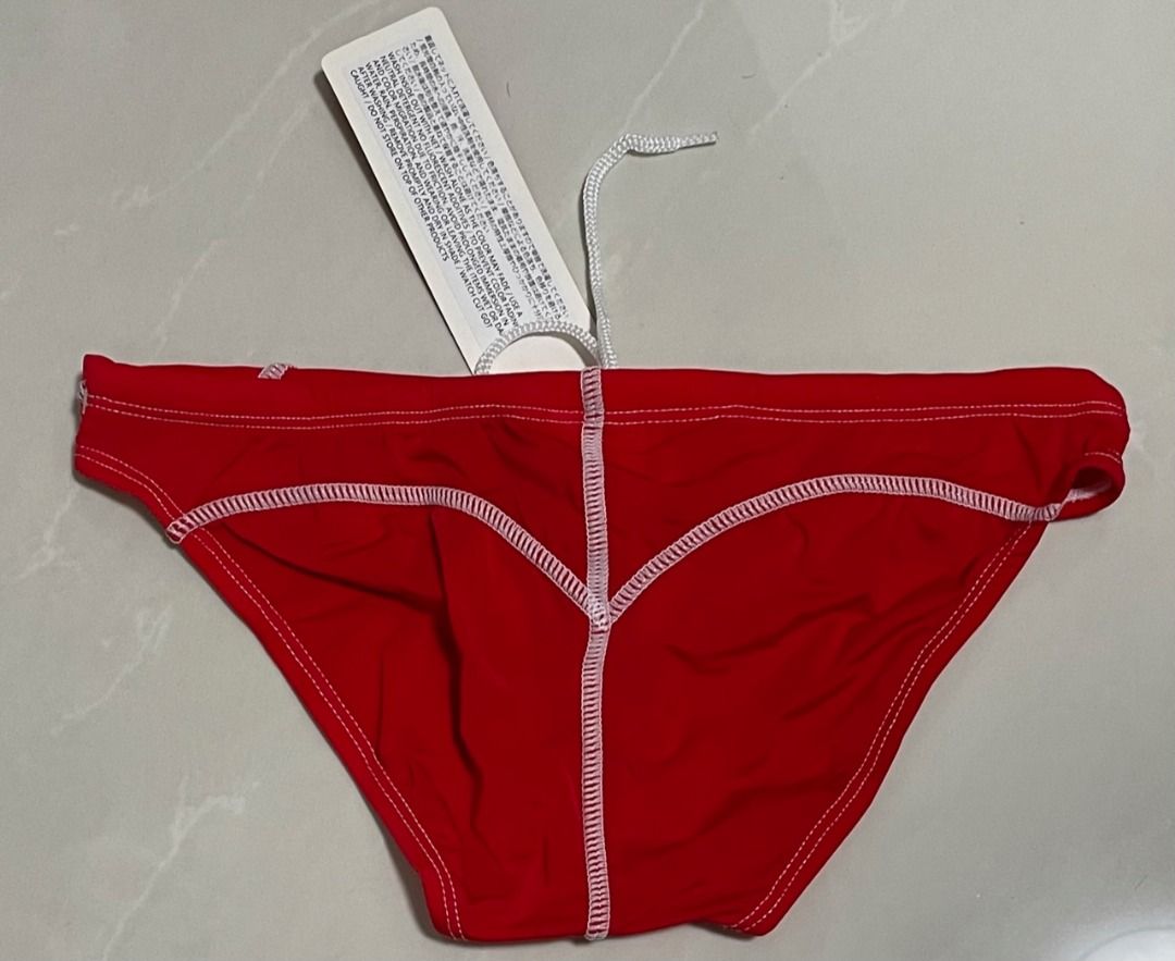 GX3 Sheer Color Bikini Swimwear Red M Size, Men's Fashion, Bottoms ...