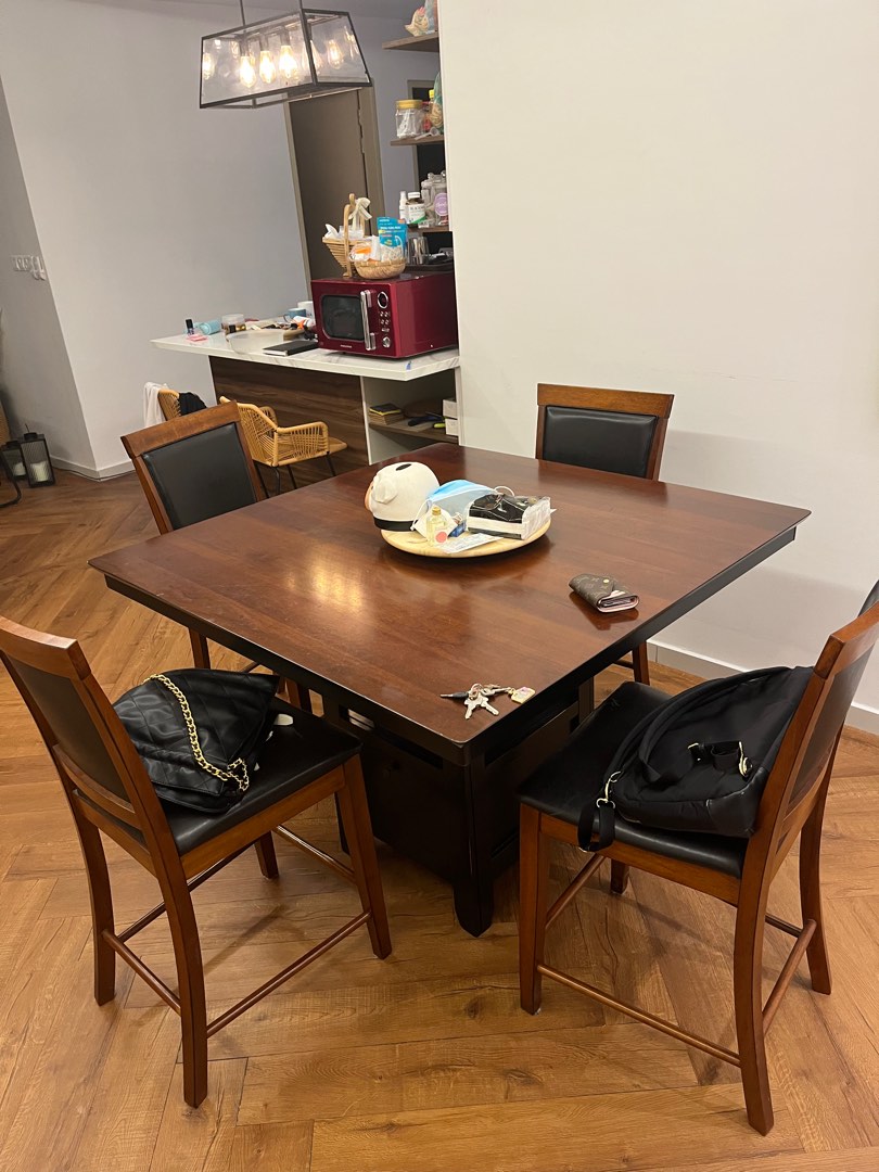 Harvey Norman high top dining table, Furniture & Home Living, Furniture