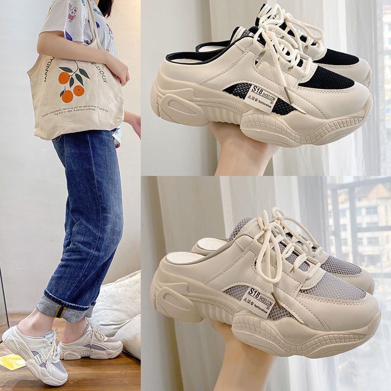 Heelless sneakers clearance