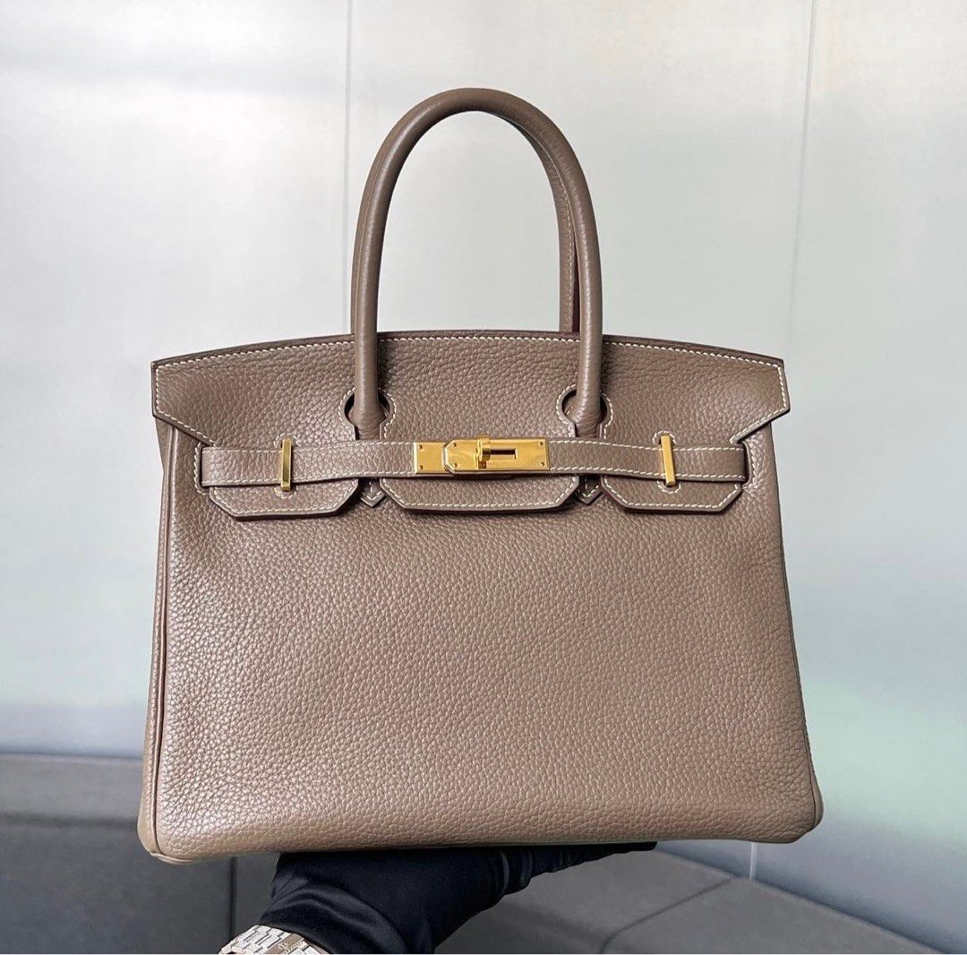 Hermes Birkin 30 Etain GHW, Luxury, Bags & Wallets on Carousell