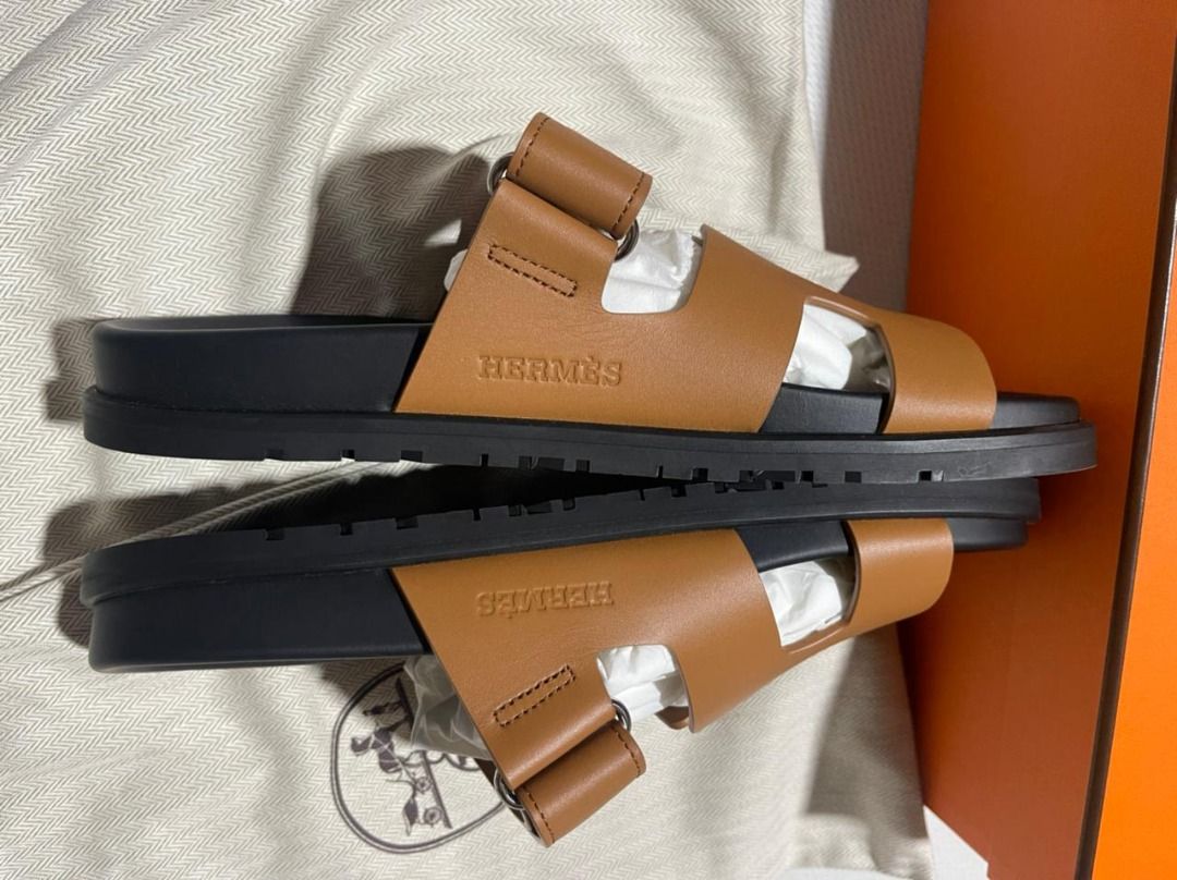 Hermes Chypre Natural Color, Women's Fashion, Footwear, Sandals on ...