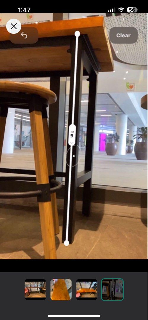 1m high on sale table