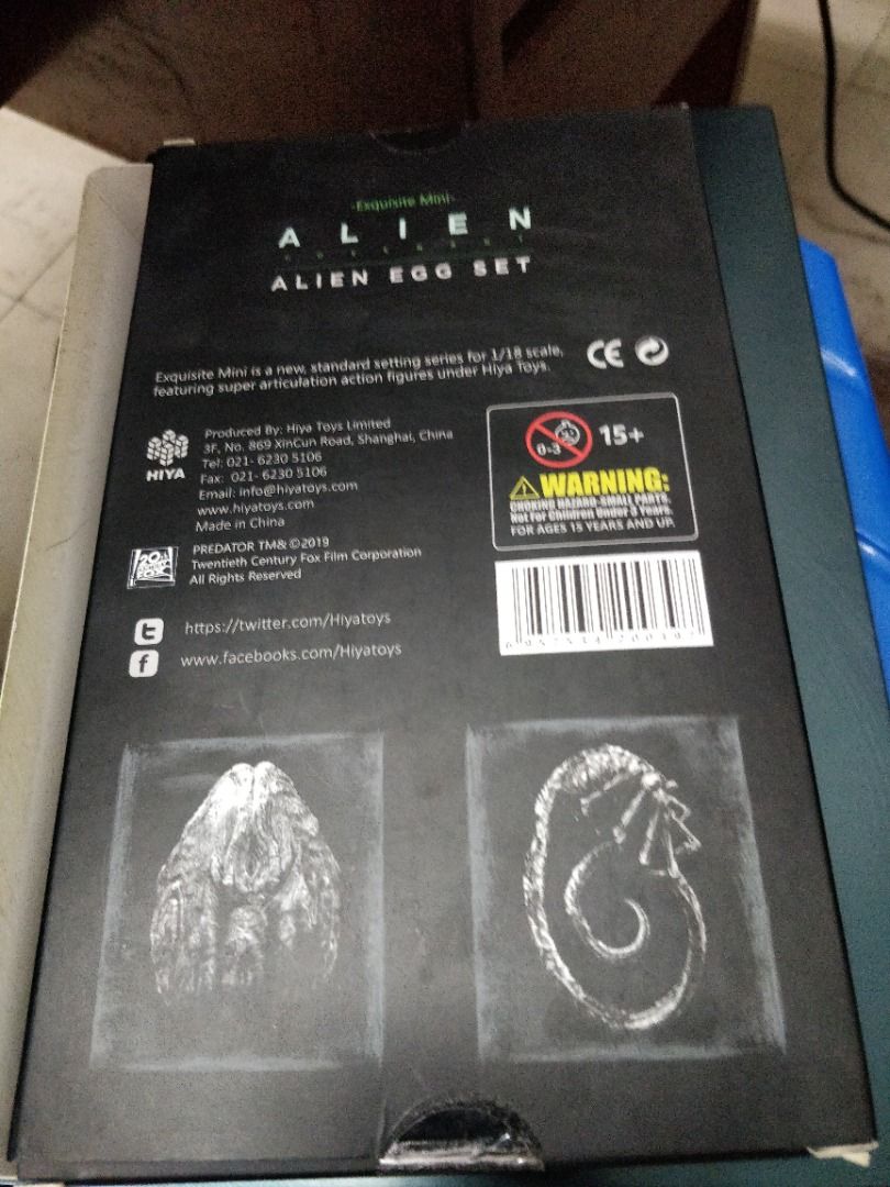 Hiya Toys Alien Covenant 118 Scale Alien Egg Set (opened box