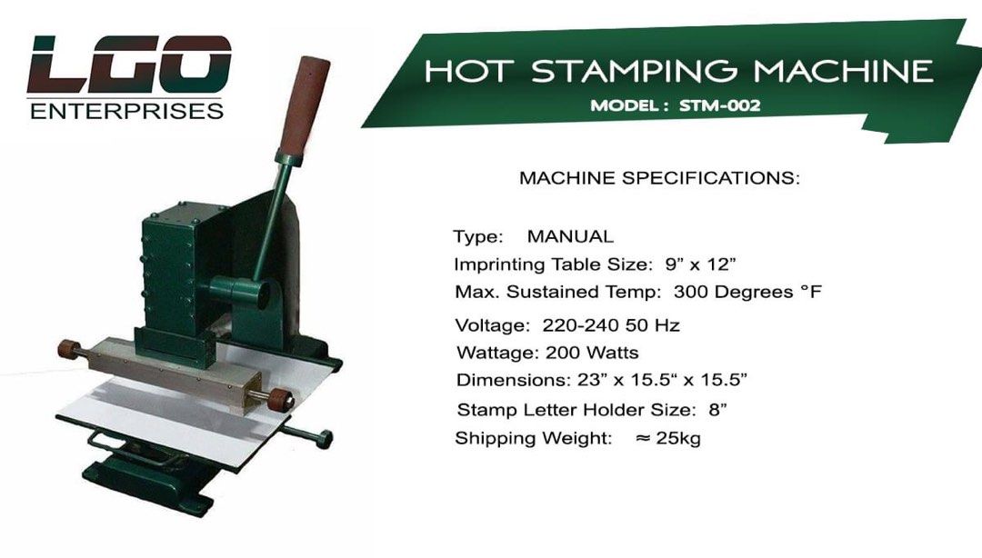 Hot stamping machine for bookbinding, leather, Hobbies & Toys