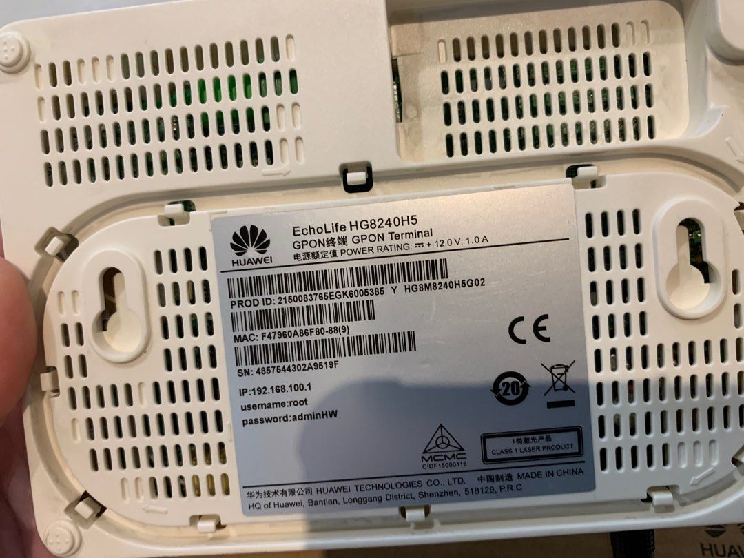 Huawei Hg8240h Echolife Gpon Terminal Modem Computers And Tech Parts And Accessories Networking 4477