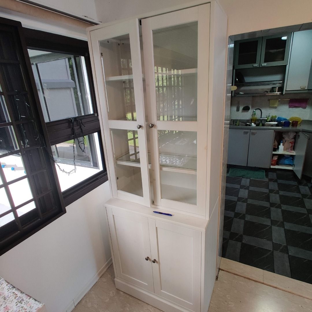 Havsta glass door cabinet with hot sale base