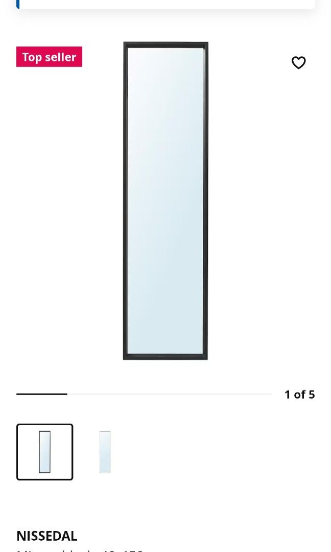 IKEA Nissedal Mirror stand or wall mirror, Furniture & Home Living