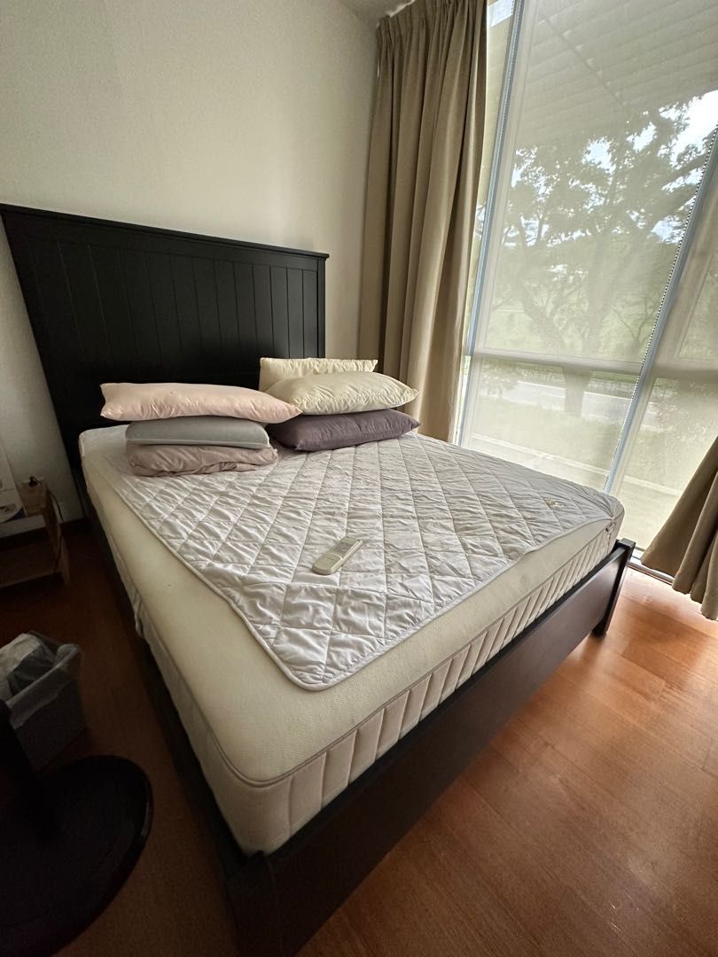 IKEA Queen Bed Set, Furniture & Home Living, Furniture, Bed Frames