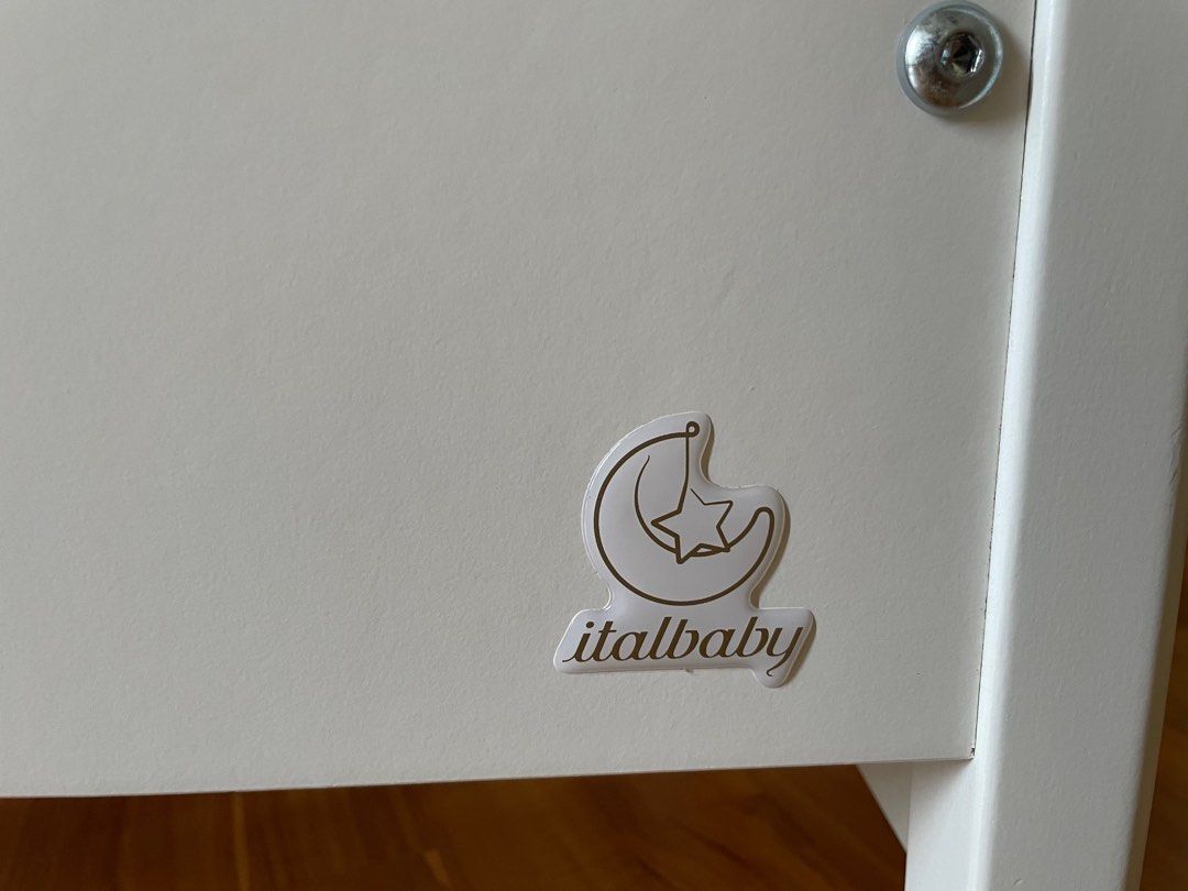 Italbaby cot Flash white, Babies & Kids, Baby Nursery & Kids Furniture ...
