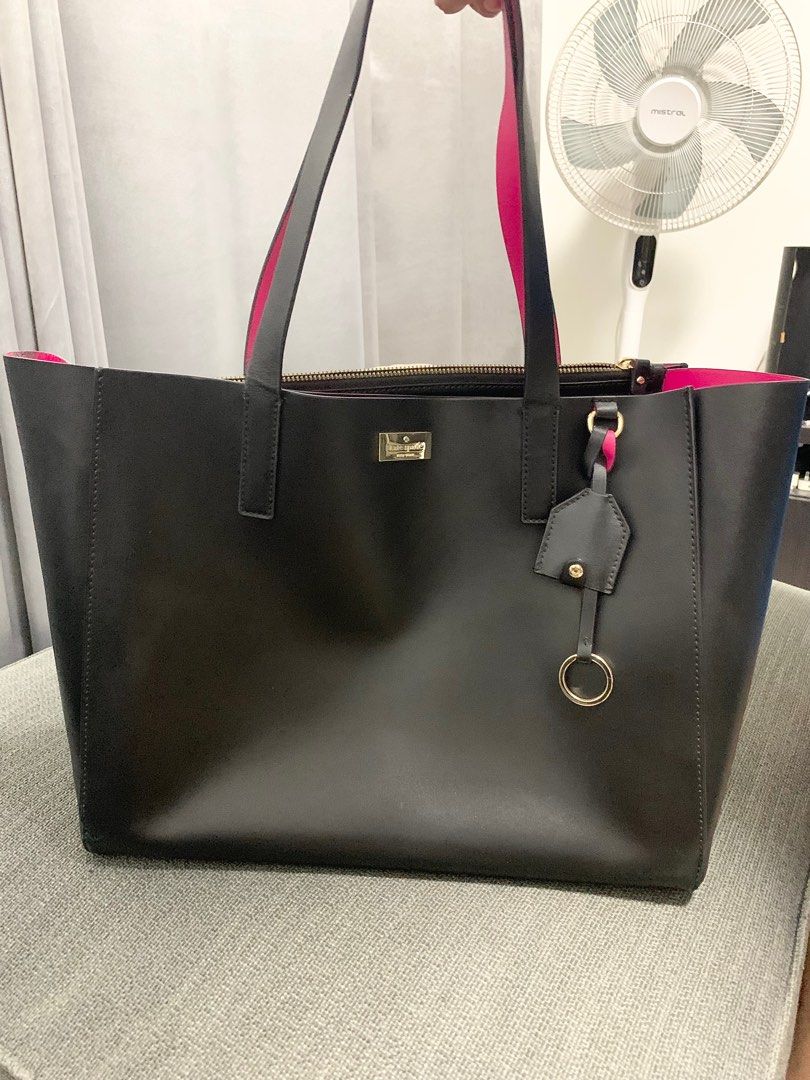 Kate Spade Black Pink Tote Bag Women s Fashion Bags Wallets Tote Bags on Carousell