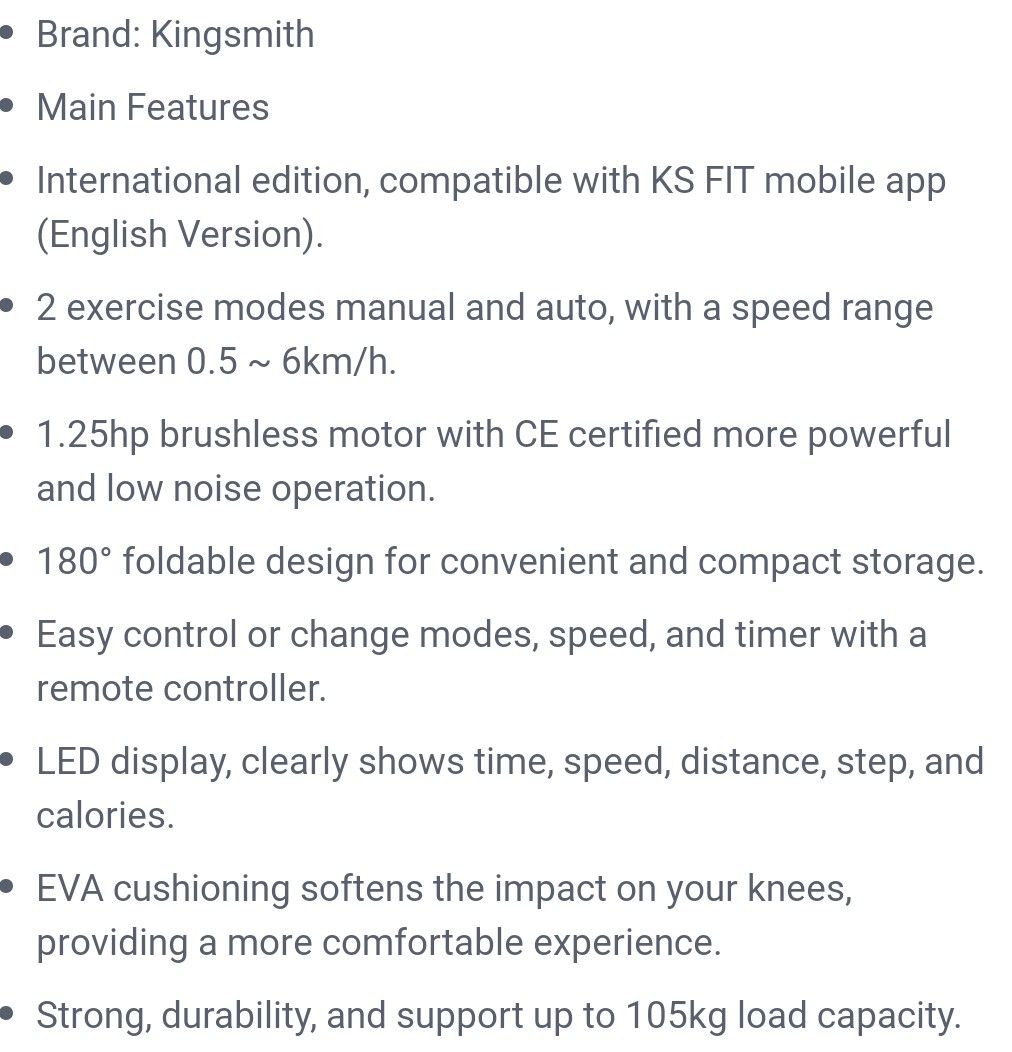 Kingsmith A1 Pro Walking Pad, Sports Equipment, Exercise & Fitness ...