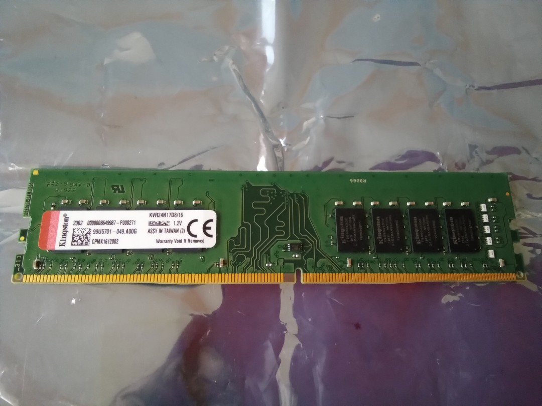 Kingston KVR24N17D8/16 16GB 2400mhz DDR4 PC RAM, Computers & Tech ...