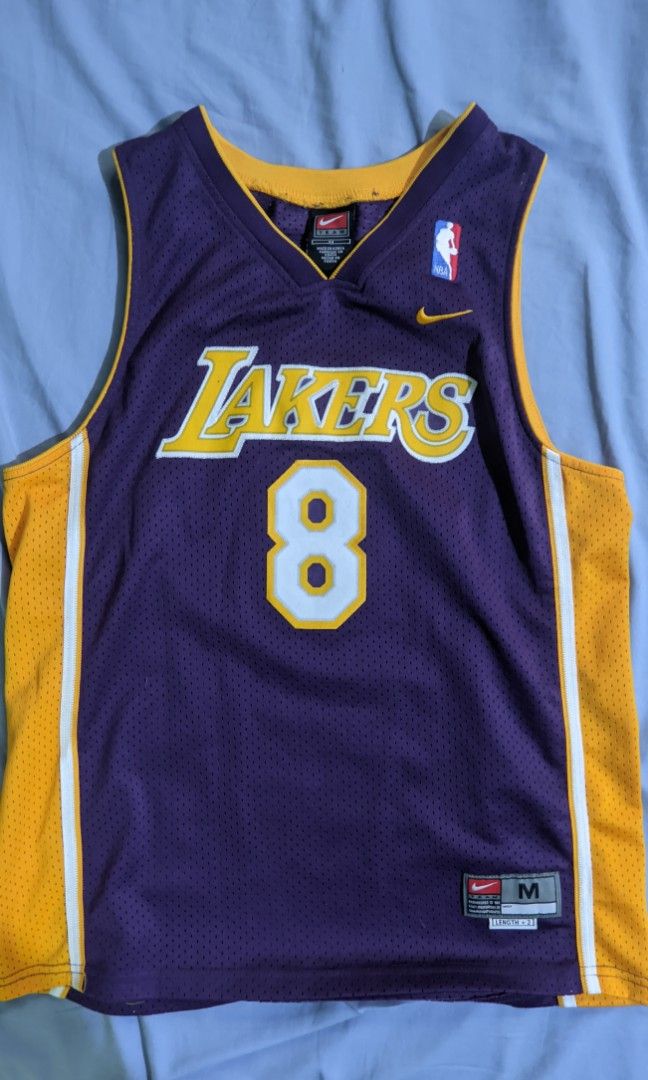 VTG Nike Team LA Lakers Jersey NBA Mens L Black yellow Purple Early 2000s  Mesh