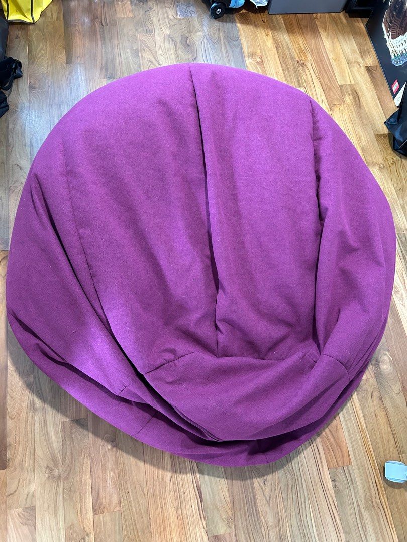 Large bean bag in purple color, Furniture & Home Living, Furniture, Other Home Furniture on