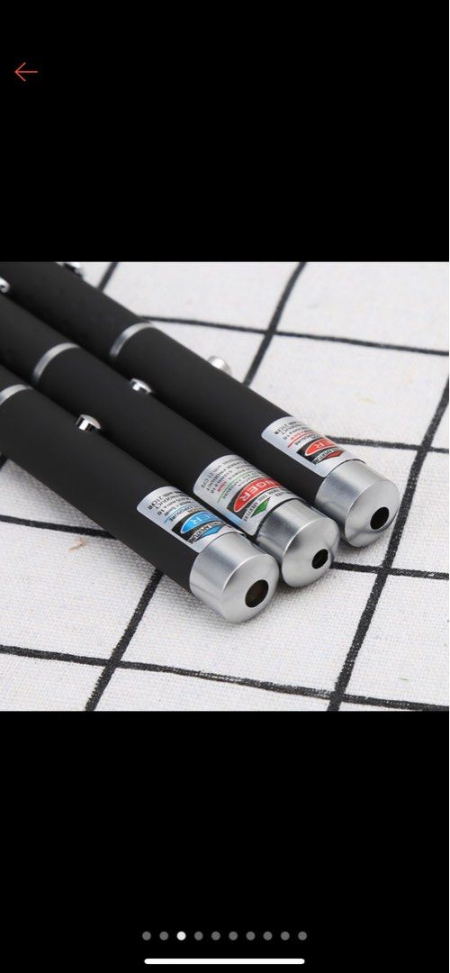 Laser pointer (Category: Stationery & School Supplies) located in Singapore. Submitted by vxdfc (Listing ID 1207195722, Image 3). Description: Selling new laser pointer Have green , red , purple Can test first before purchase .