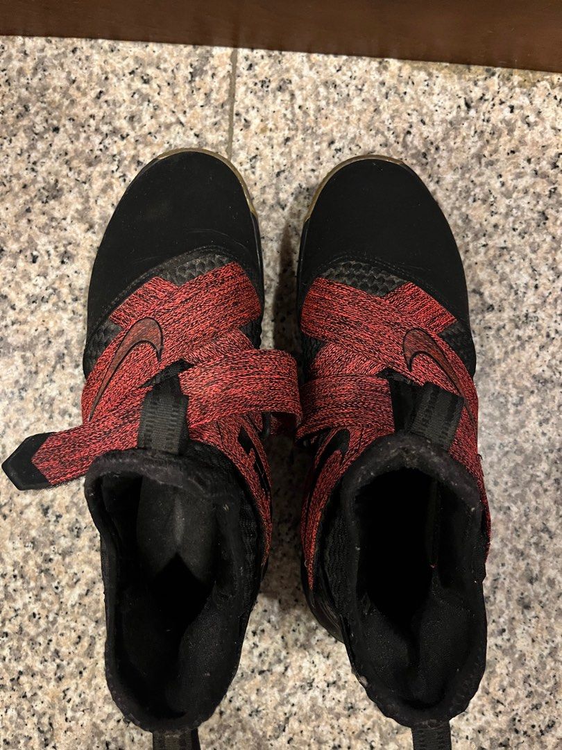 LeBron Soldier 12 red straps Men s Fashion Footwear Casual shoes on Carousell
