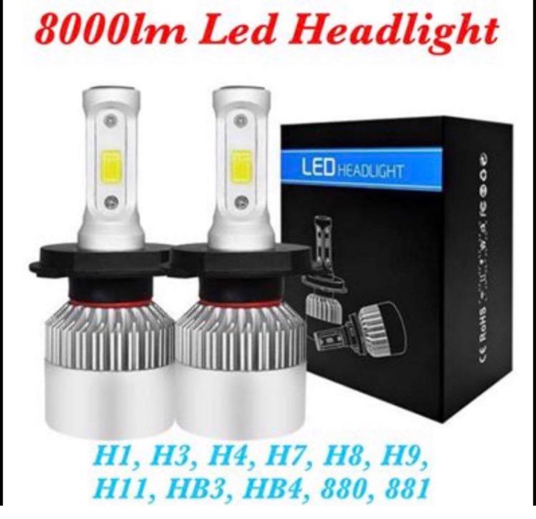 Upgrade H3 LED Headlight Fog Light Bulbs Kit Hi/Low Beam 55W 8000LM 6000K  Whiter