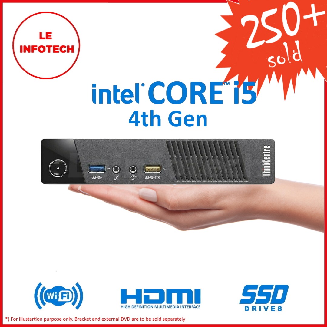 Lenovo ThinkCentre M93p Tiny Desktop Intel Core i5 4570T 2.9GHz 8 16GB New 256 512 SSD DPtoHDMI WiFi W10Pro Used Computers Tech Desktops on Carousell