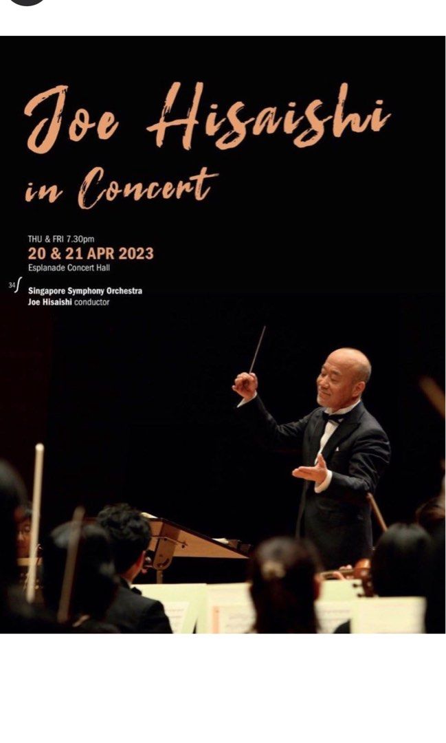 [LF] JOE HISAISHI TICKET, Tickets & Vouchers, Event Tickets on Carousell