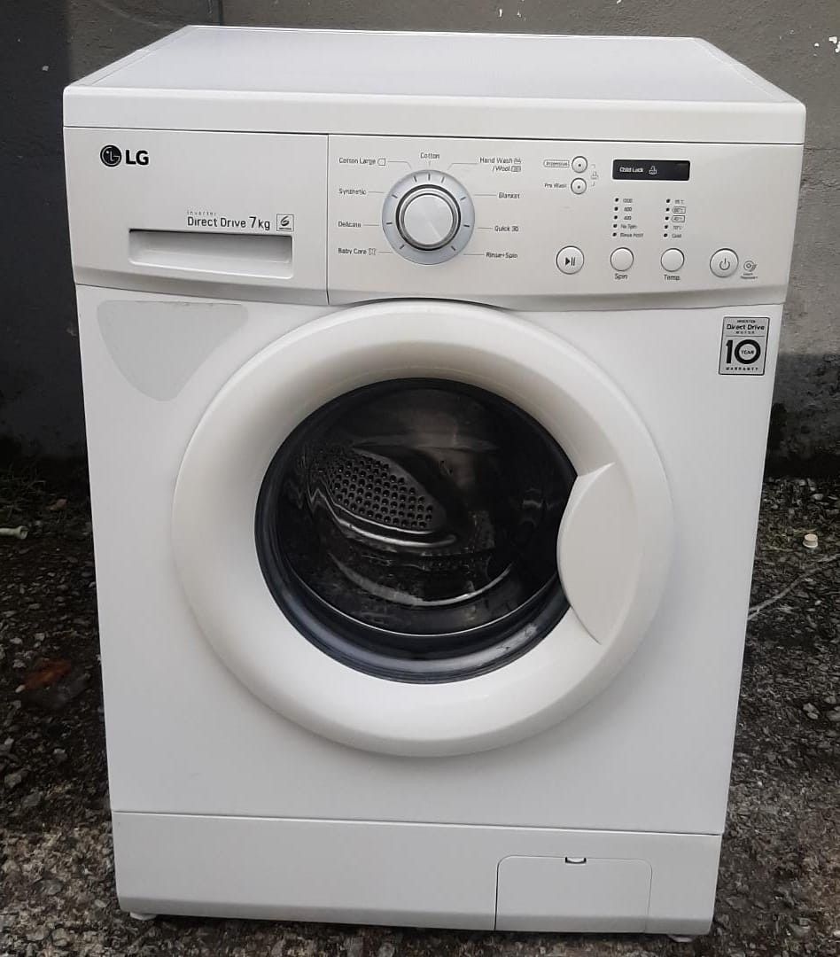 LG INVERTER DIRECT DRIVE FRONT LOAD WASHING MACHINE 7 KG, TV & Home Appliances, Washing Machines