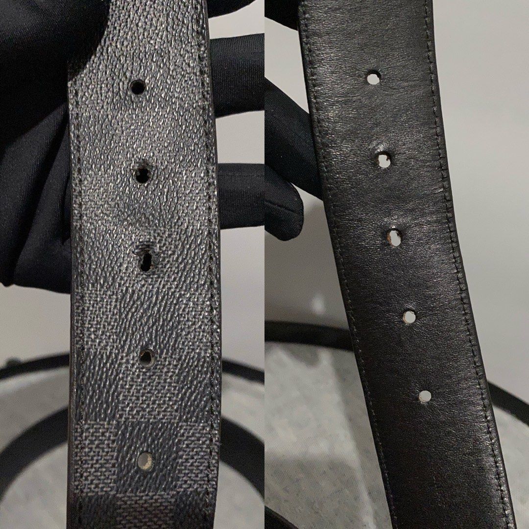 Louis Vuitton LV Circle 40mm reversible belt Grey Leather ref
