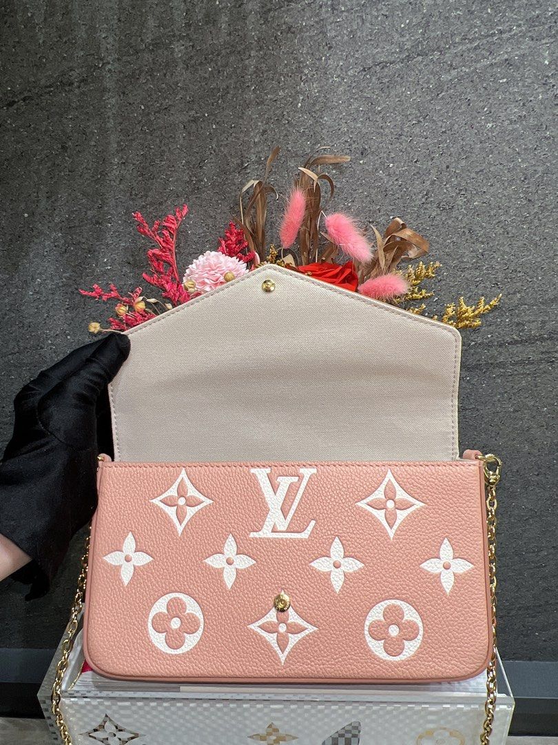 Louis Vuitton Favorite Creme/Rose Trianon in Monogram Empreinte Embossed  Cowhide Leather with Gold-tone - US