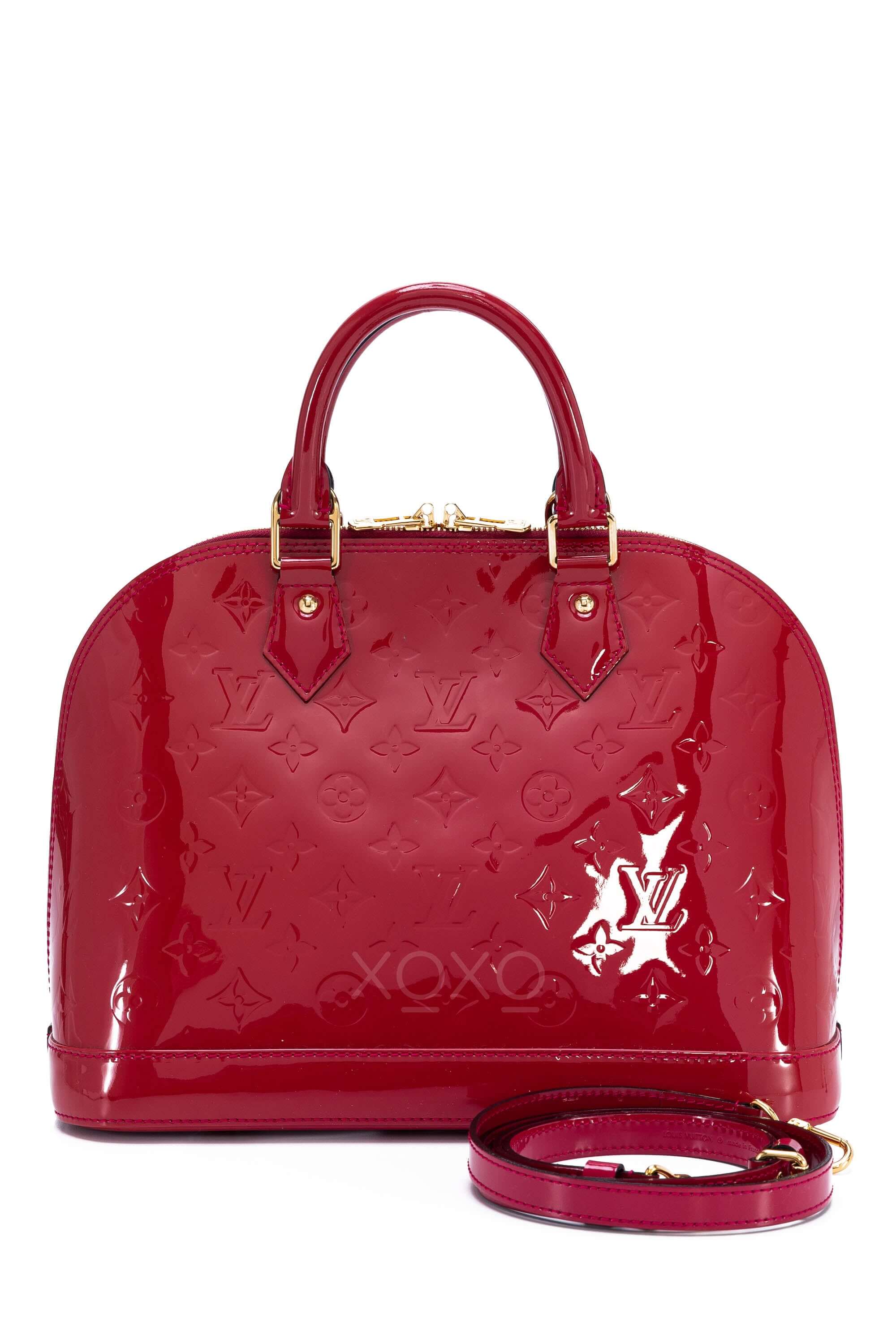 Louis Vuitton Rouge Fauviste Monogram Vernis Alma PM Bag