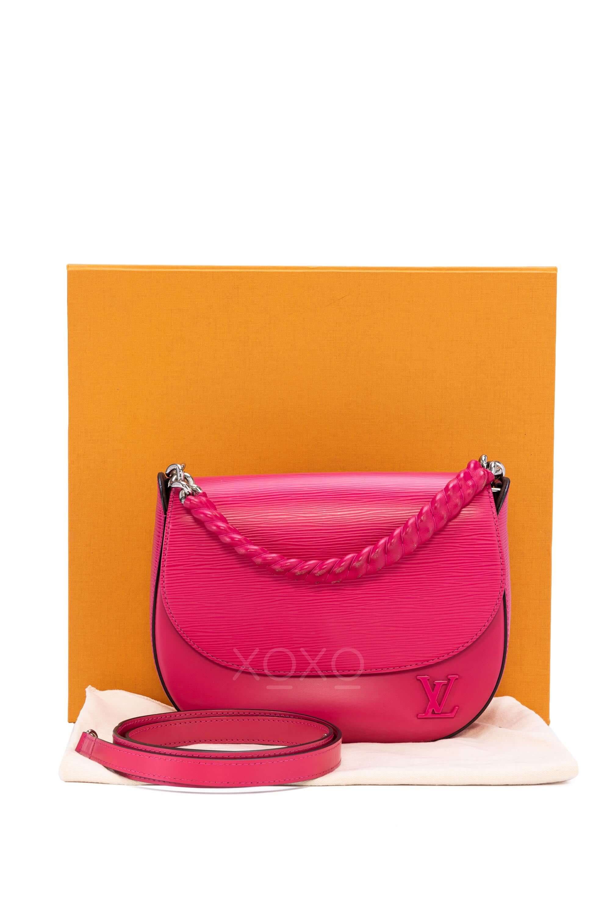 LOUIS VUITTON Luna Epi Leather Crossbody Bag Hot Pink
