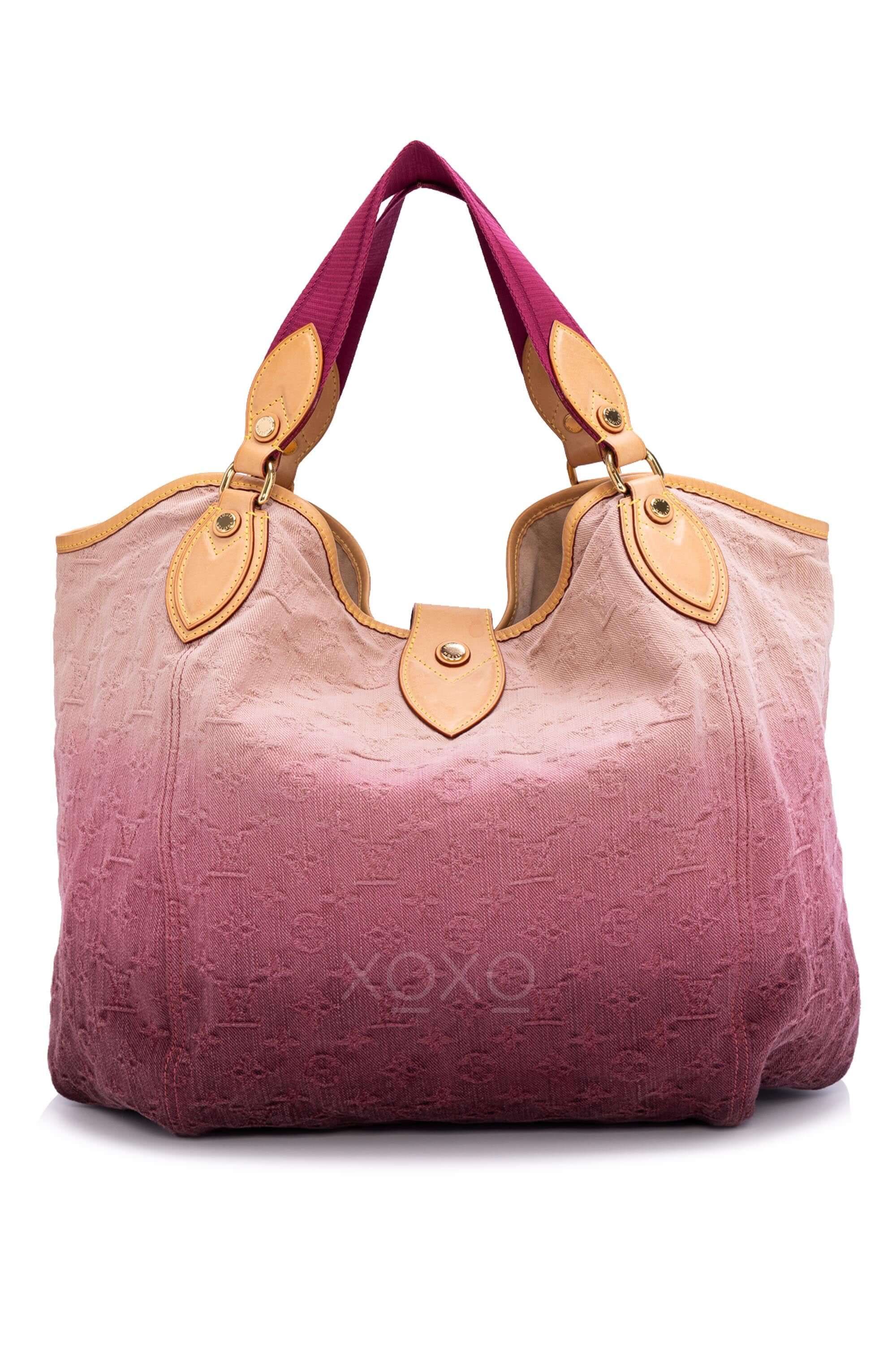 Louis Vuitton - Pink and Beige Gradient Monogram Denim Limited Edition  Sunbeam Hobo Bag