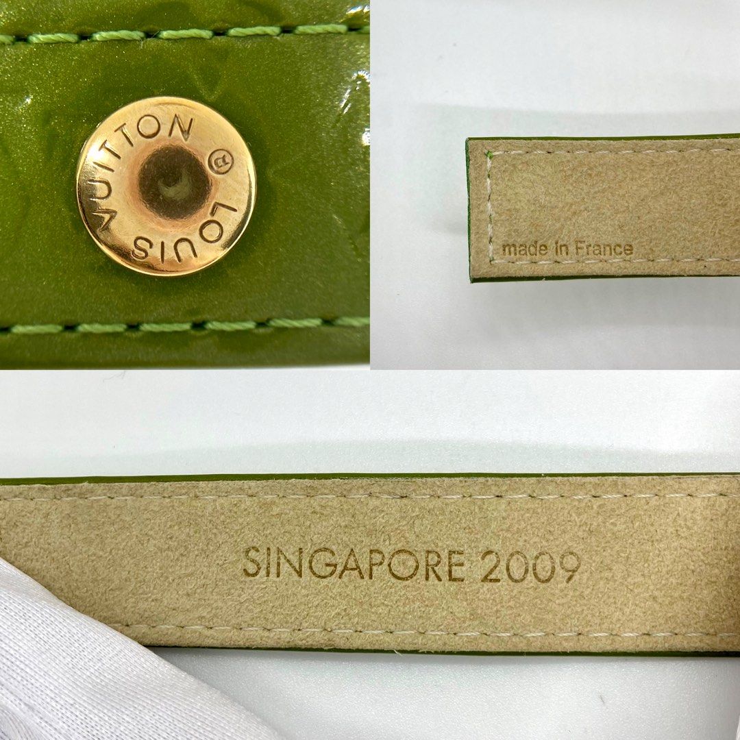 Authentic Louis Vuitton Bronze Monogram Vernis Felicitations Snap Bracelet .