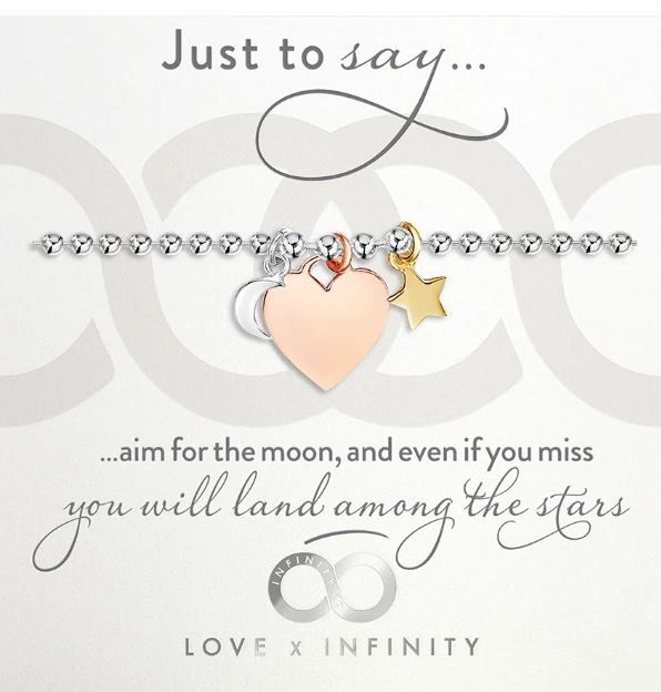 Love x Infinity Heart Moon Stars Bracelet Perfect Valentine s Gift