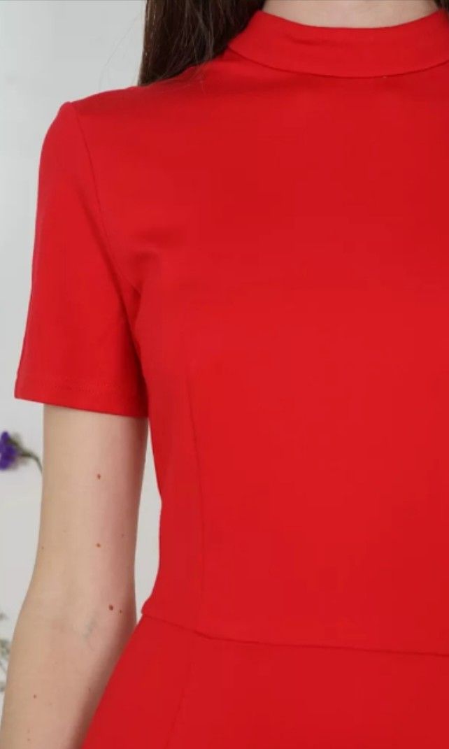 MDS Mermaid Bodycon Dress in Ruby Red Women s Fashion Dresses