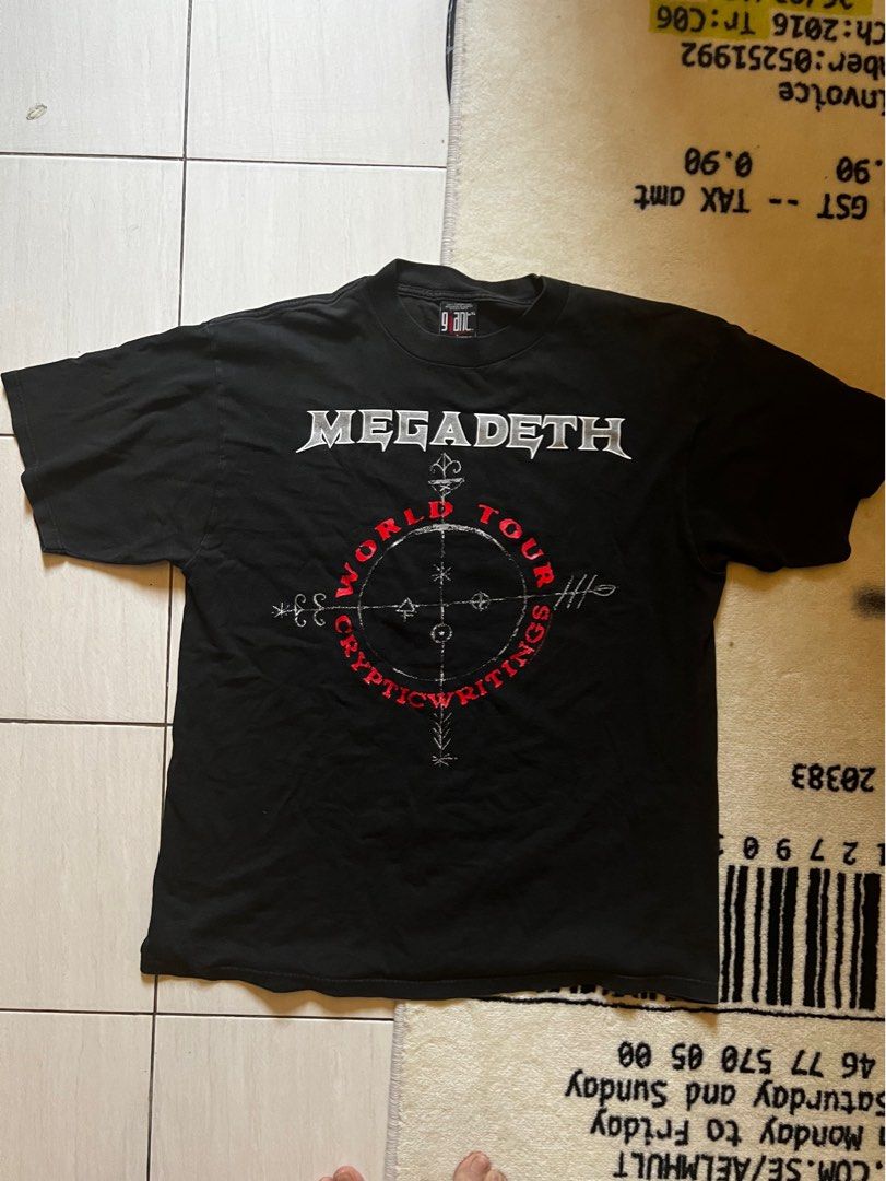 Megadeth Cryptic Writings World Tour, Men's Fashion, Tops & Sets