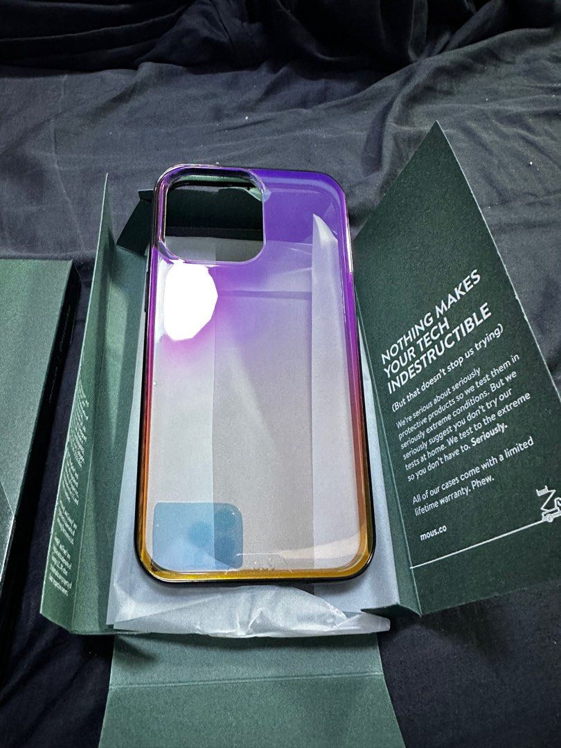 Mous Iridescent Clarity Case iPhone 14 pro max, Mobile Phones